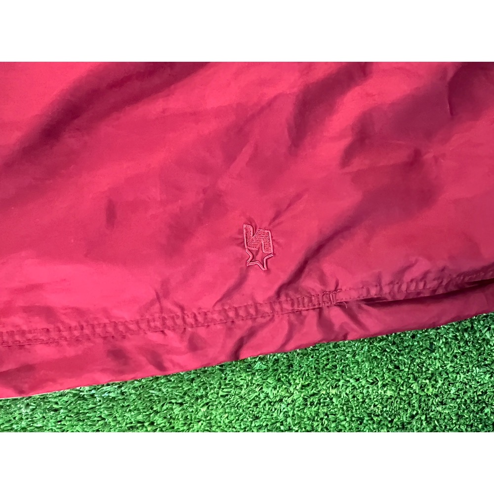Starter Mens Burgundy Maroon Nylon Track Pants Side Stripe SM Windbreaker Baggy - Picture 7 of 7